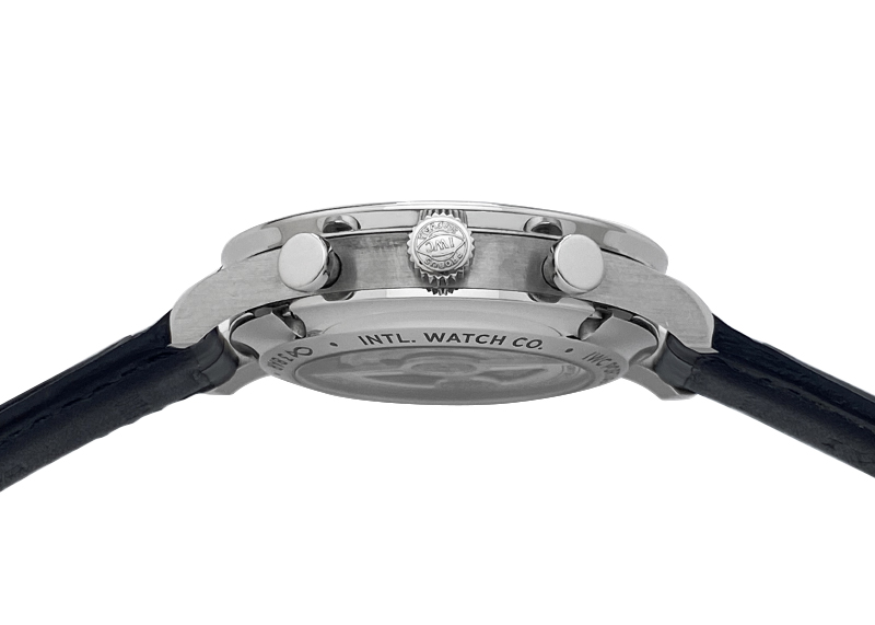 【中古】IWC IW371604 ポルトギーゼ クロノグラフ SS シルバー文字盤/RG針 自動巻き レザー【委託品】