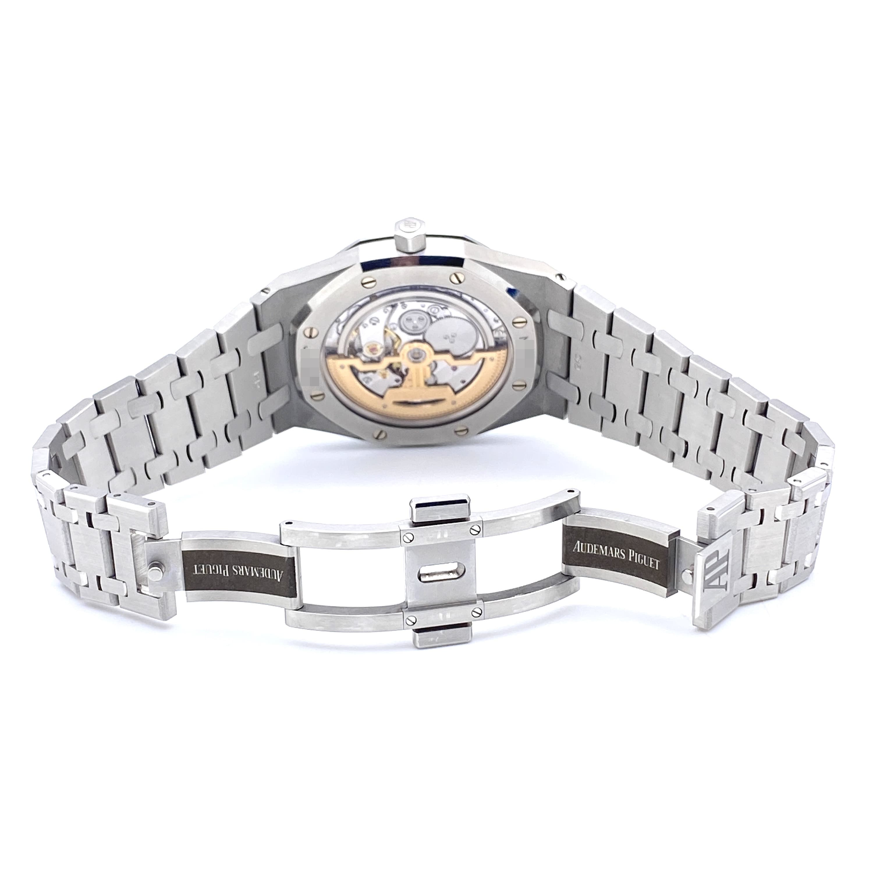 AUDEMARS PIGUET オーデマピゲ 15202ST.OO.1240ST.01 ロイヤルオーク エクストラシン ジャンボ 青文字盤 自動巻 メンズ 腕時計_4枚目画像