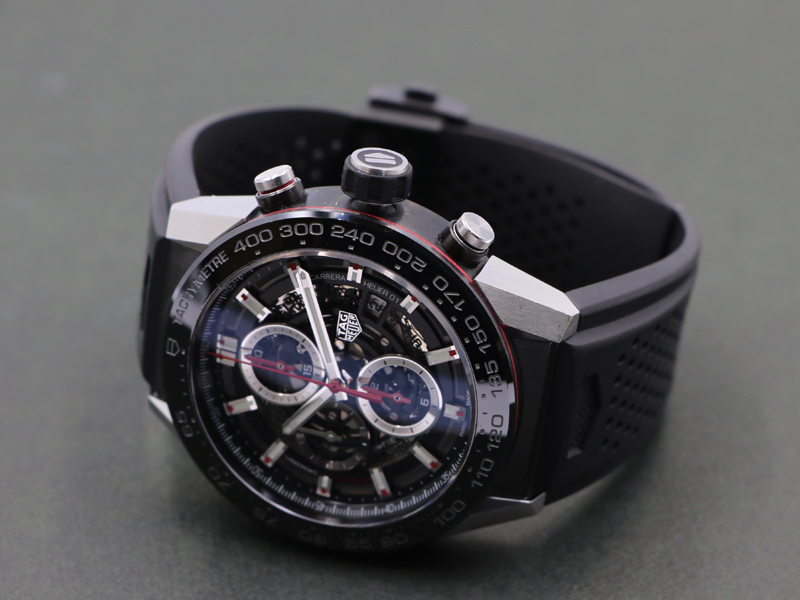 【 タグホイヤー TAG HEUER 】 CAR2A1Z カレラ ホイヤー01 45mm SSPVD クロノグラフ 自動巻 デイト メンズ 箱、保_4枚目画像