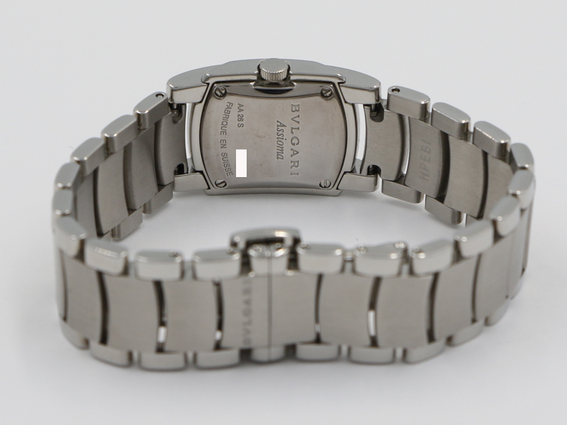 【 BVLGARI ブルガリ 】AA26S アショーマ SS アフターダイヤベゼル クォーツ 黒文字盤 レディース □新着 セール 60341-0_4枚目画像