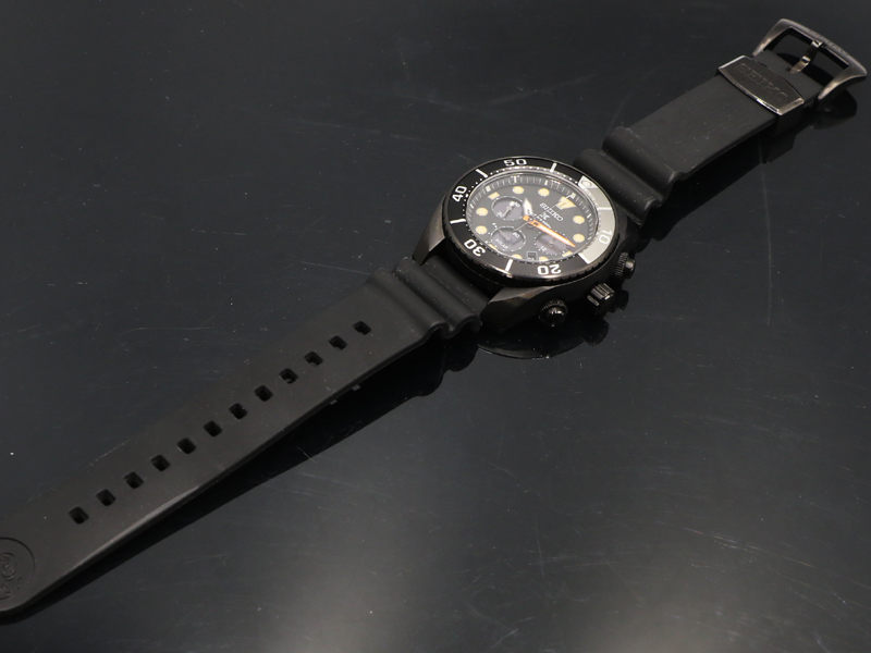 【 セイコー SEIKO 】 V192-0AE0/SBDL065 プロスペック ダイバースキューバ ブラックシリーズ SS/ラバー ソーラー メンズ 76175-2_5枚目画像
