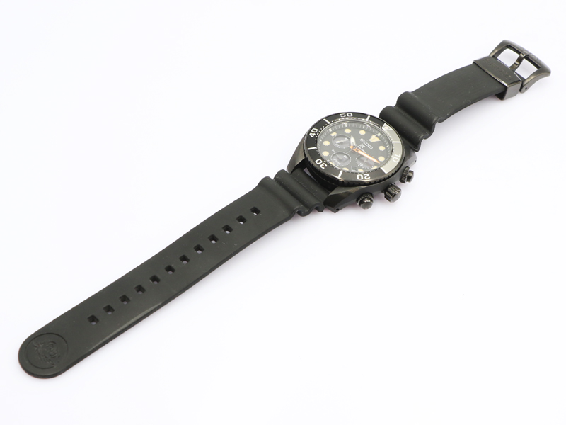 【 セイコー SEIKO 】 V192-0AE0/SBDL065 プロスペック ダイバースキューバ ブラックシリーズ SS/ラバー ソーラー メンズ 76175-2_6枚目画像