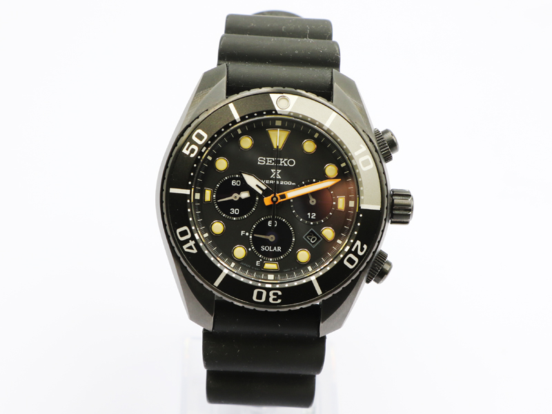 【 セイコー SEIKO 】 V192-0AE0/SBDL065 プロスペック ダイバースキューバ ブラックシリーズ SS/ラバー ソーラー メンズ 76175-2_9枚目画像