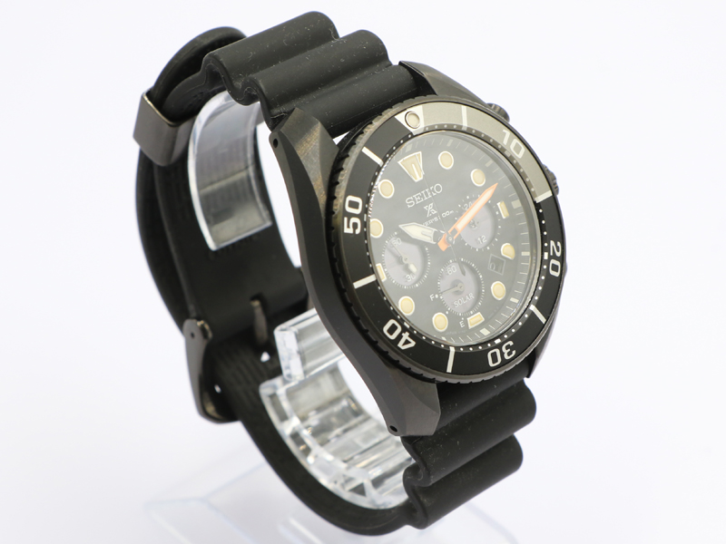 【 セイコー SEIKO 】 V192-0AE0/SBDL065 プロスペック ダイバースキューバ ブラックシリーズ SS/ラバー ソーラー メンズ 76175-2_8枚目画像