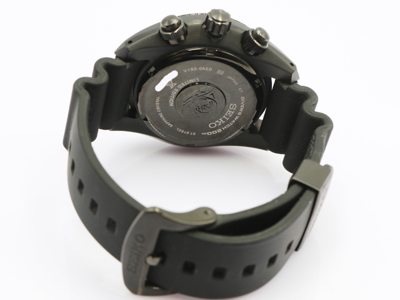 【 セイコー SEIKO 】 V192-0AE0/SBDL065 プロスペック ダイバースキューバ ブラックシリーズ SS/ラバー ソーラー メンズ 76175-2_3枚目画像