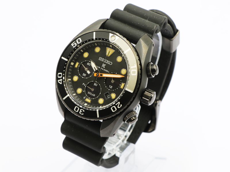 【 セイコー SEIKO 】 V192-0AE0/SBDL065 プロスペック ダイバースキューバ ブラックシリーズ SS/ラバー ソーラー メンズ 76175-2_7枚目画像